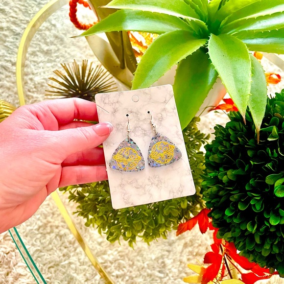 Planet Dangle Earrings - Picture 4 of 5